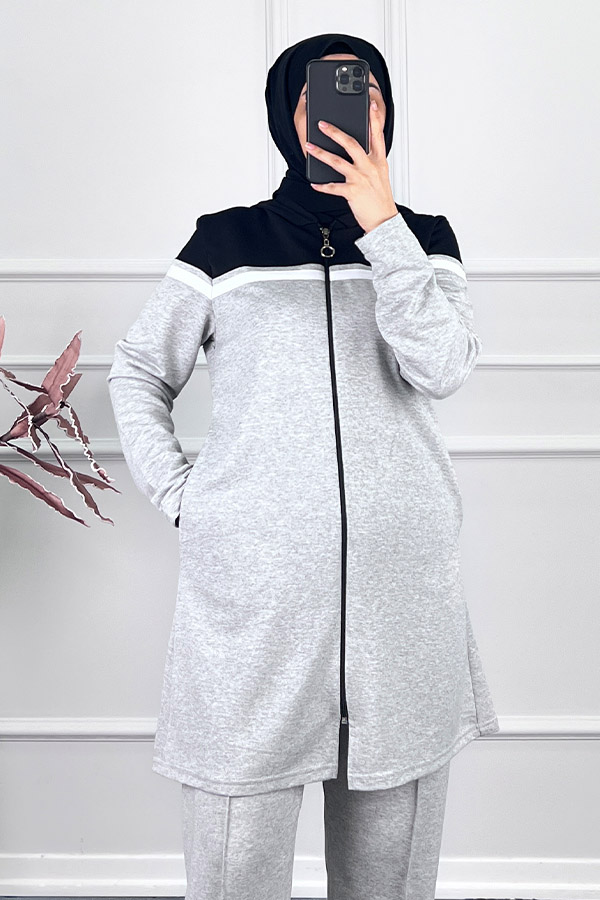 Spor Tesettür Takım - Gri