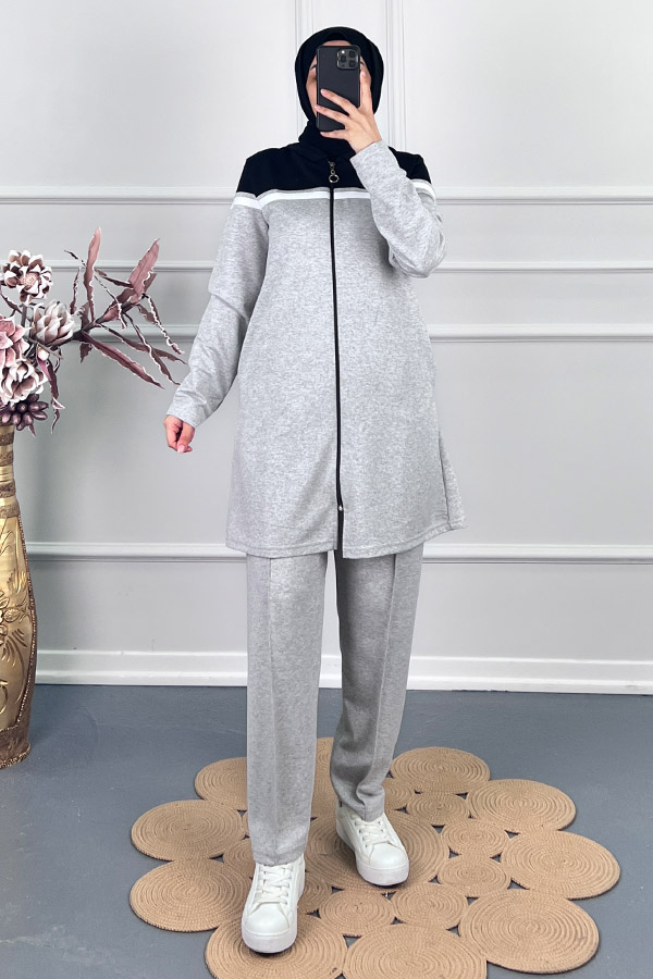Spor Tesettür Takım - Gri