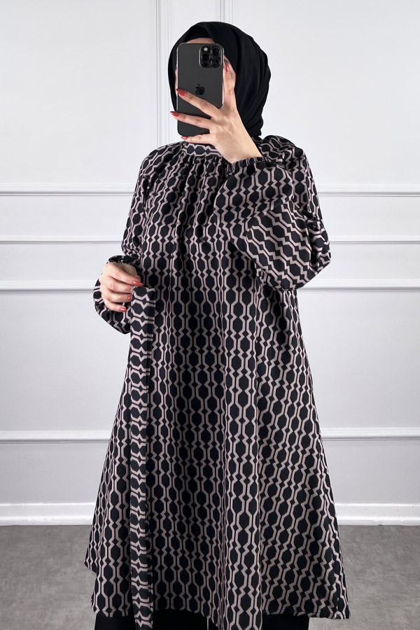 Tesettür Giyim İkili Takım - Siyah