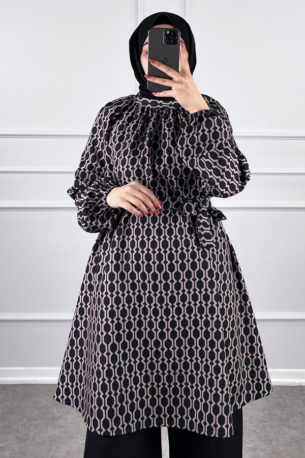 Tesettür Giyim İkili Takım - Siyah