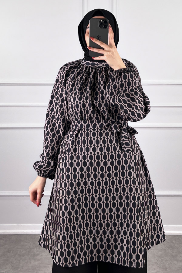 Tesettür Giyim İkili Takım - Siyah