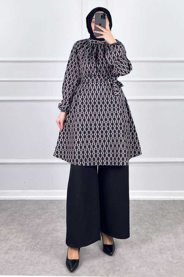 Tesettür Giyim İkili Takım - Siyah