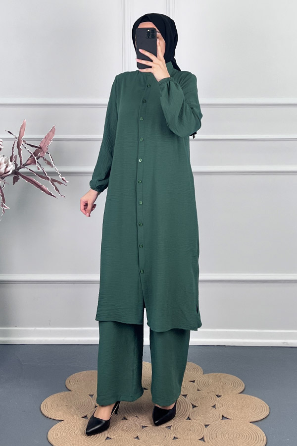 Tesettür İkili Takım - Zümrüt Yeşili Tesettür İkili Takım - Zümrüt Yeşili
