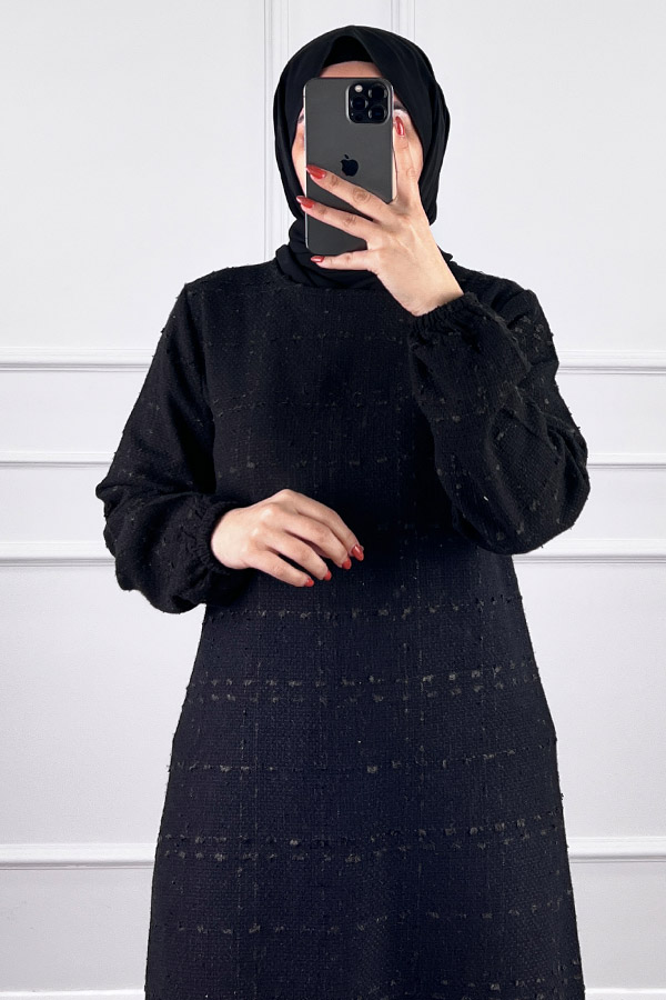 Tüvit Elbise - Black