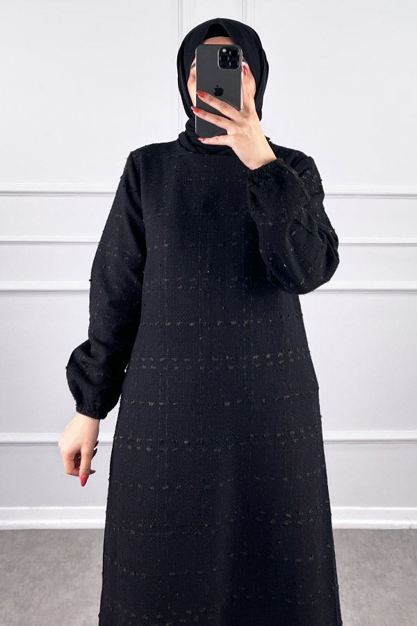 Tüvit Elbise - Black
