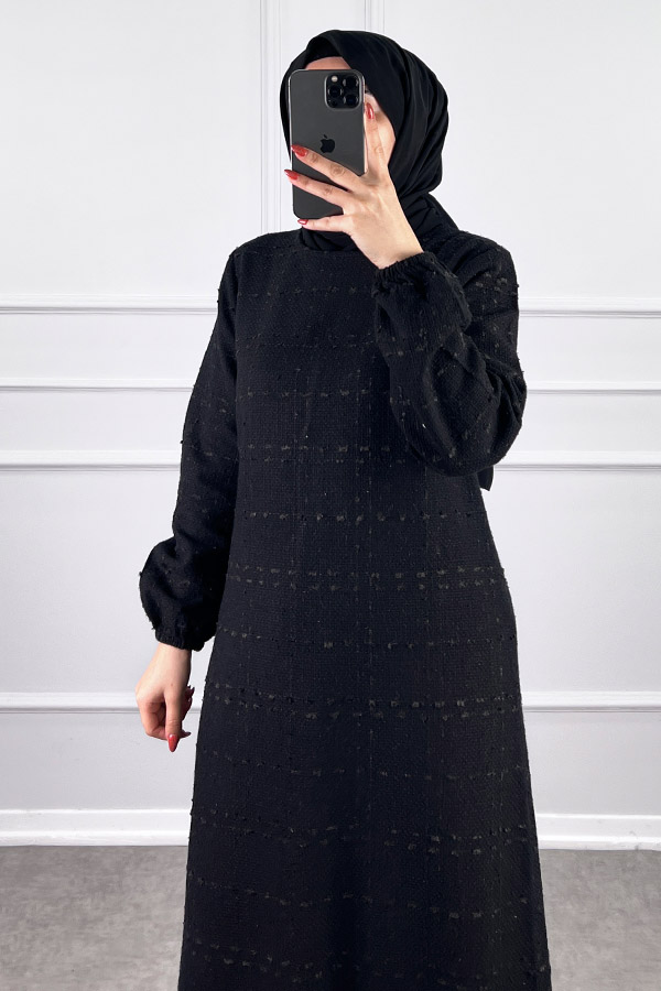 Tüvit Elbise - Black
