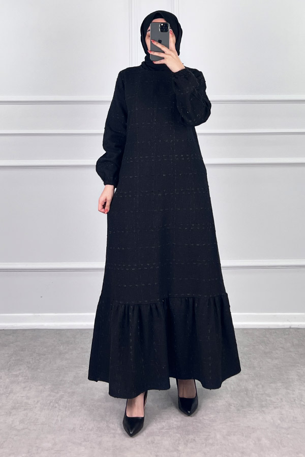 Tüvit Elbise - Black