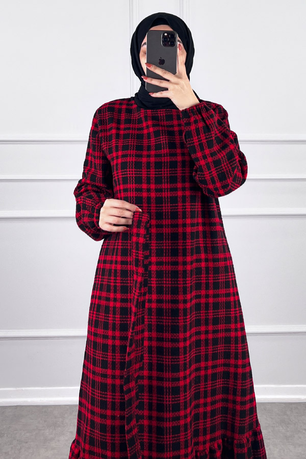 Tüvit Elbise - Kırmızı