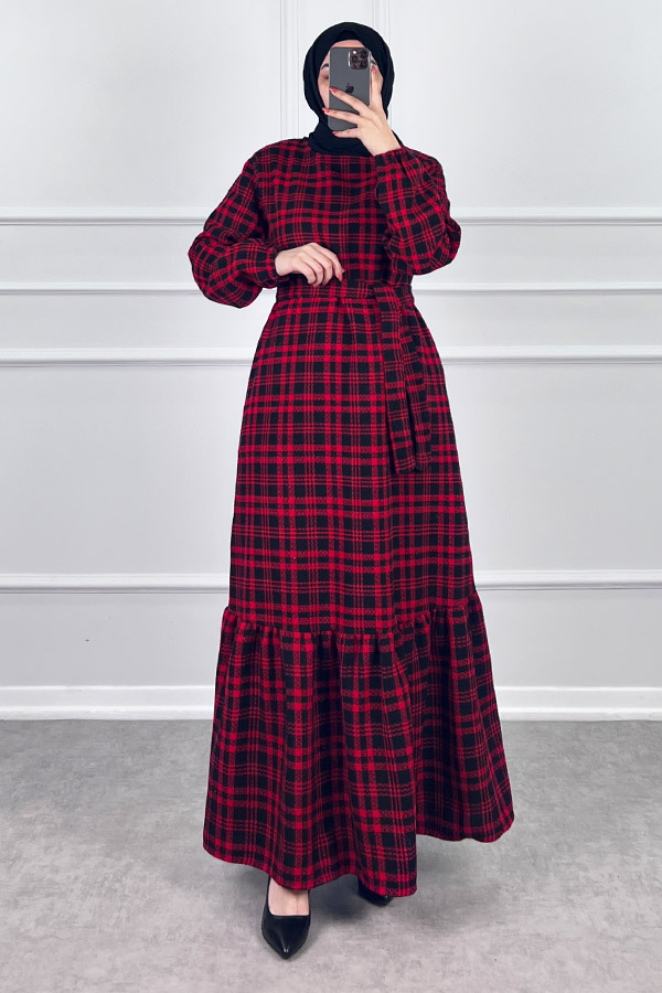 Tüvit Elbise - Kırmızı