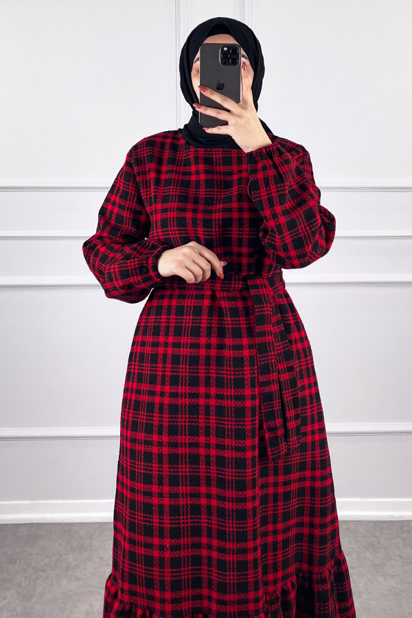 Tüvit Elbise - Kırmızı