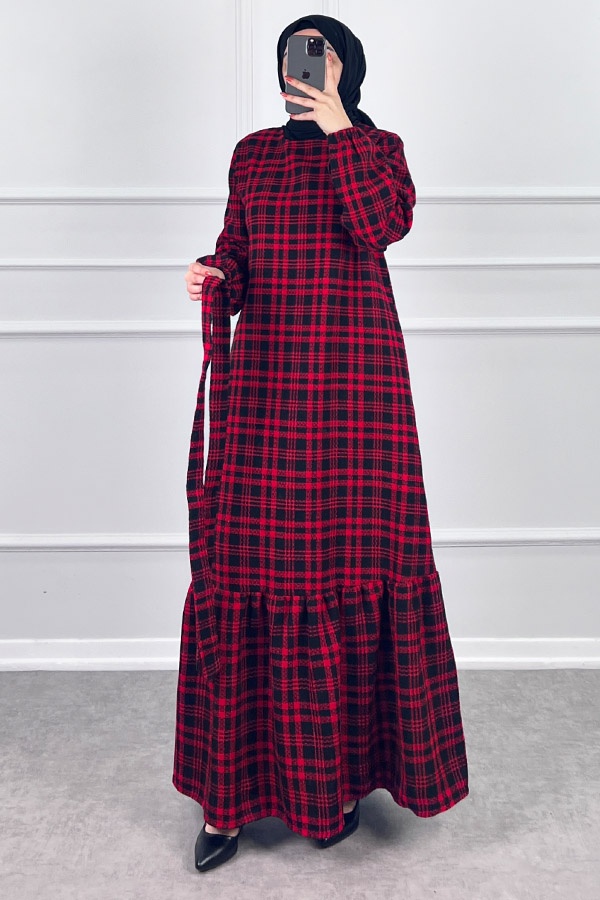 Tüvit Elbise - Kırmızı