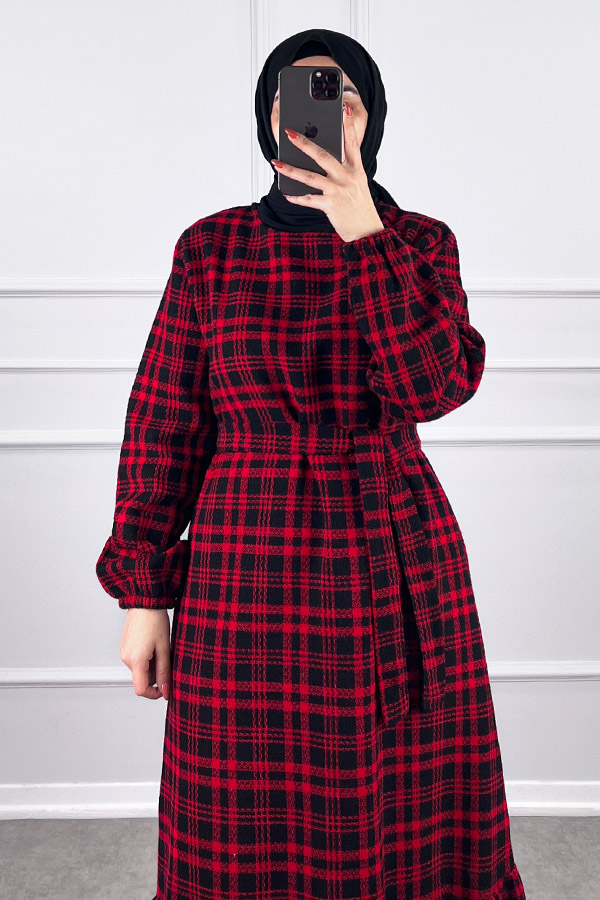 Tüvit Elbise - Kırmızı