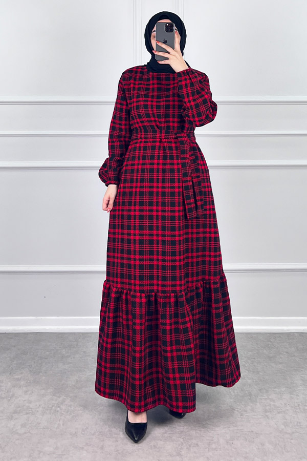 Tüvit Elbise - Kırmızı