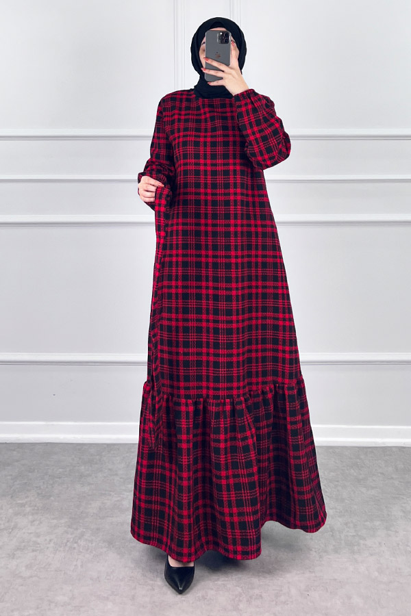 Tüvit Elbise - Kırmızı