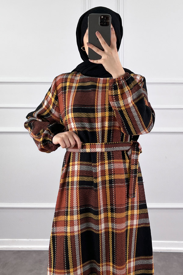 Tüvit Elbise - Oranj Tüvit Elbise - Oranj