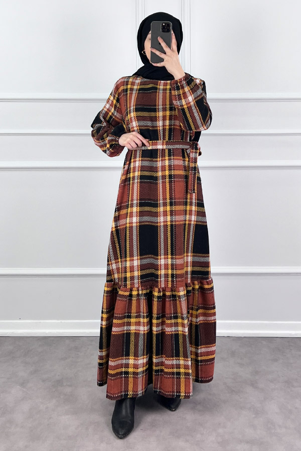 Tüvit Elbise - Oranj Tüvit Elbise - Oranj