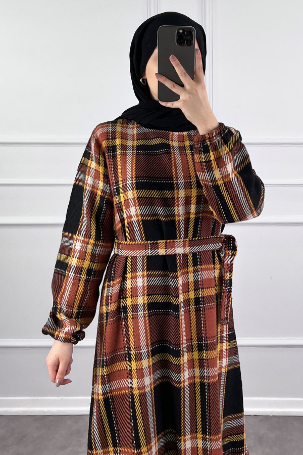 Tüvit Elbise - Oranj Tüvit Elbise - Oranj