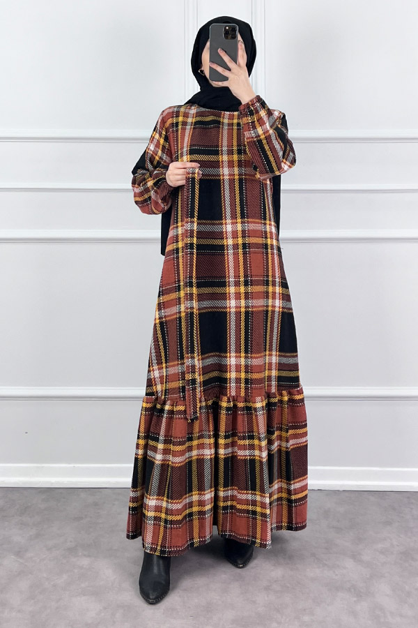 Tüvit Elbise - Oranj Tüvit Elbise - Oranj