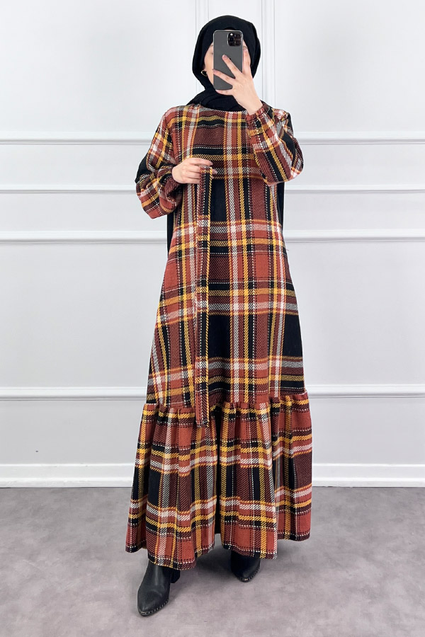 Tüvit Elbise - Oranj Tüvit Elbise - Oranj