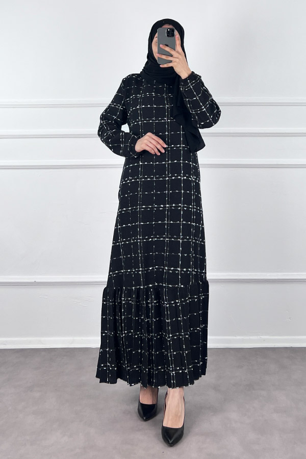 Tüvit Elbise - Siyah