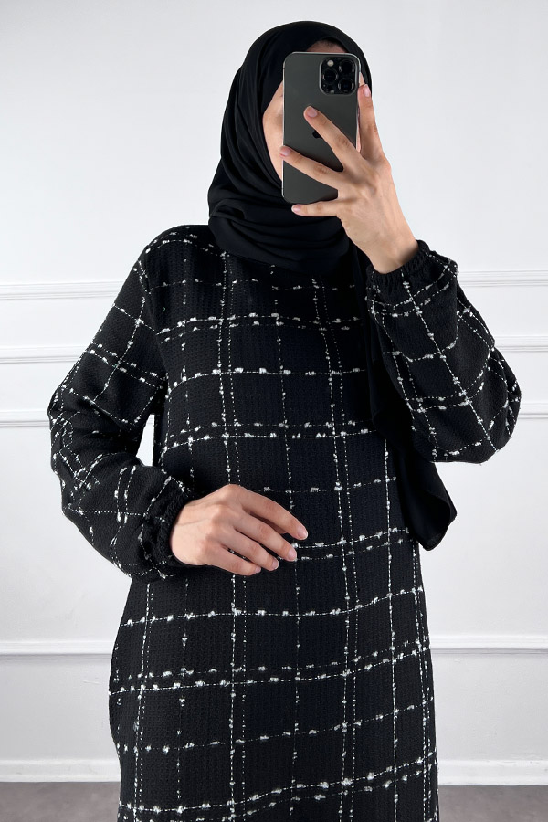 Tüvit Elbise - Siyah