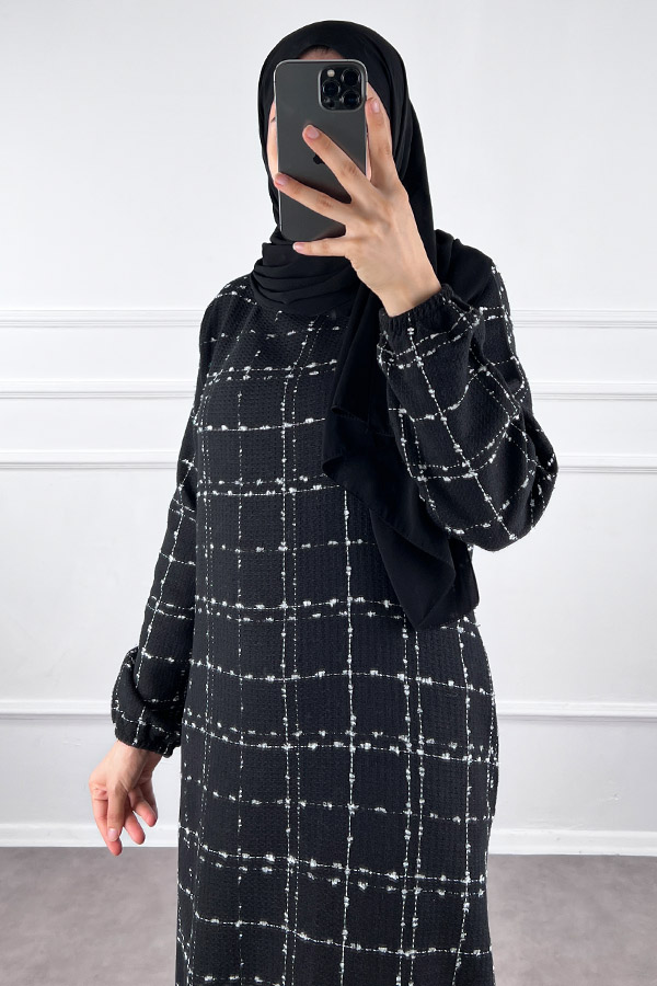 Tüvit Elbise - Siyah