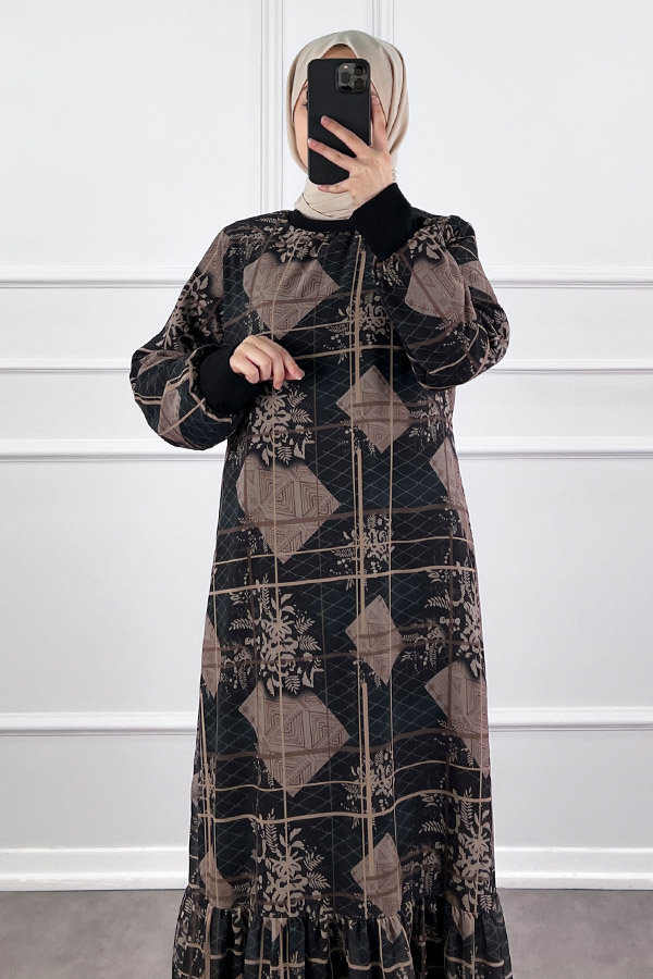 Vintage Elbise - Siyah