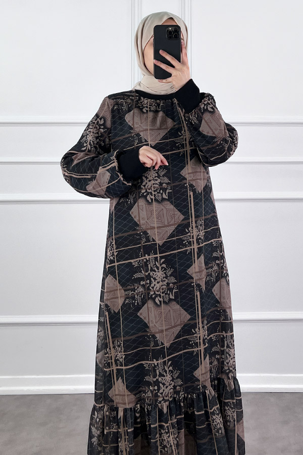 Vintage Elbise - Siyah