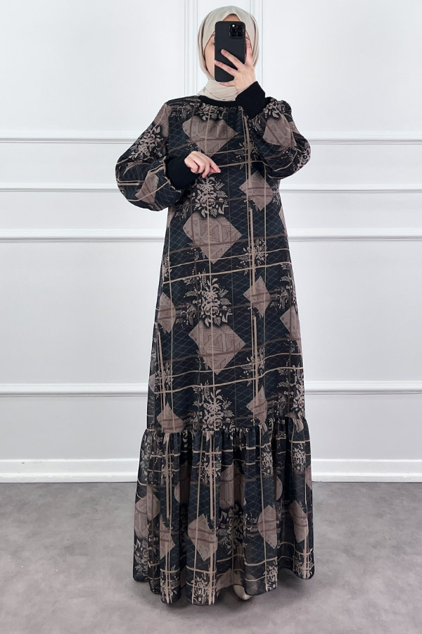 Vintage Elbise - Siyah