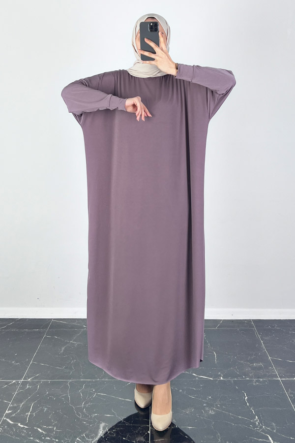 Yarasa Kol Elbise - Gül Kurusu