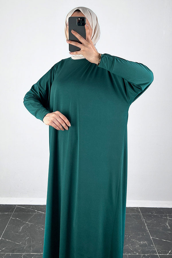 Yarasa Kol Elbise - Petrol Mavisi Yarasa Kol Elbise - Petrol Mavisi