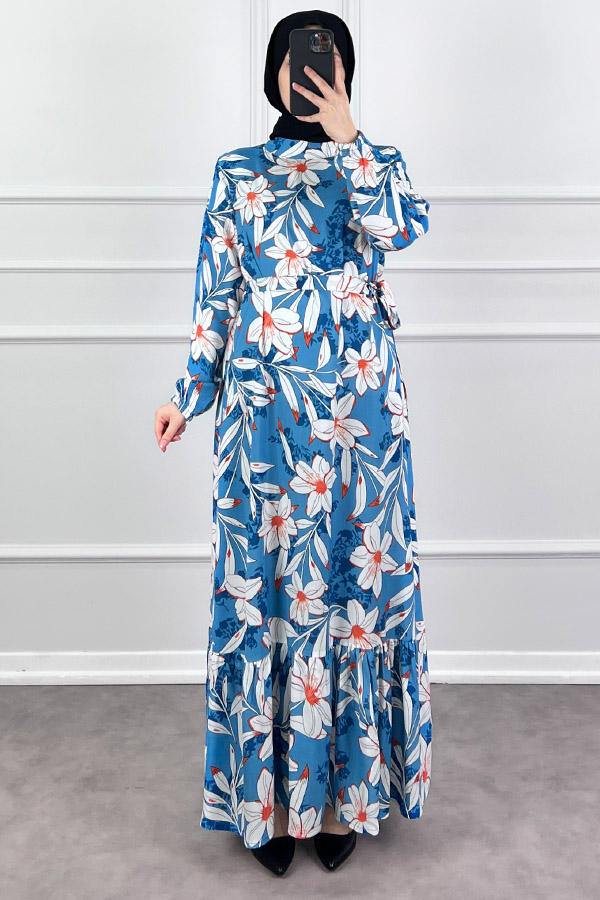 Zambak Elbise - Mavi