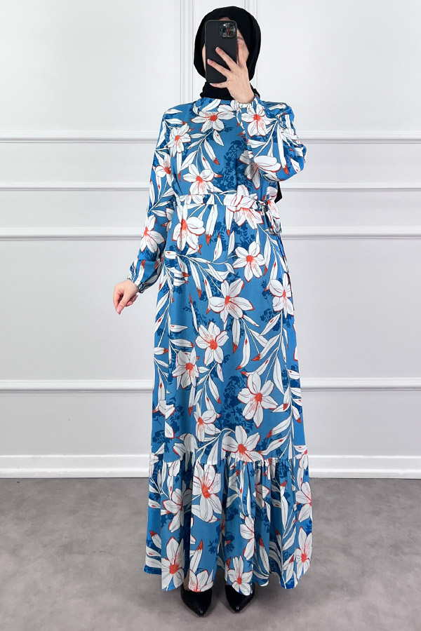 Zambak Elbise - Mavi