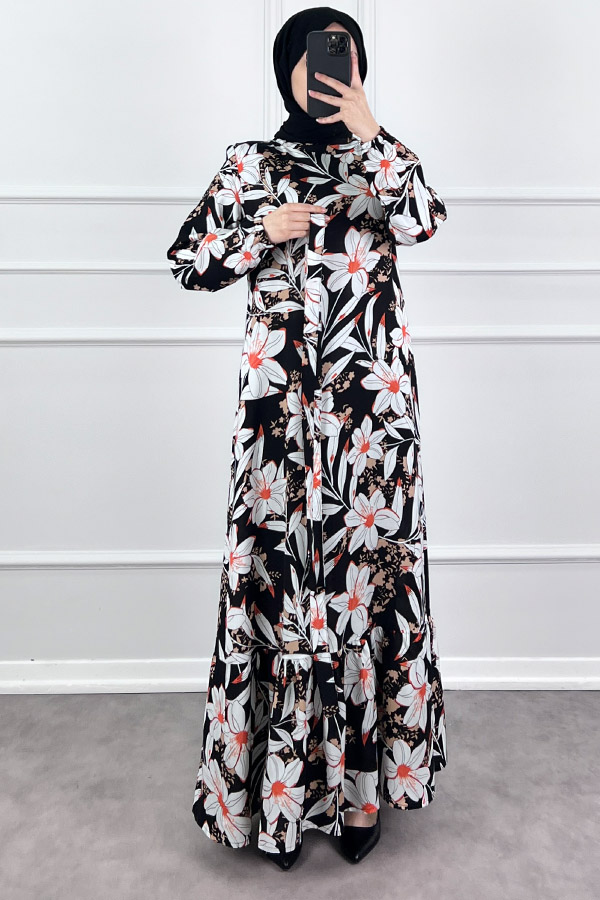 Zambak Elbise - Siyah Zambak Elbise - Siyah