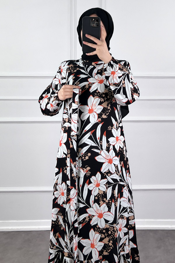 Zambak Elbise - Siyah Zambak Elbise - Siyah