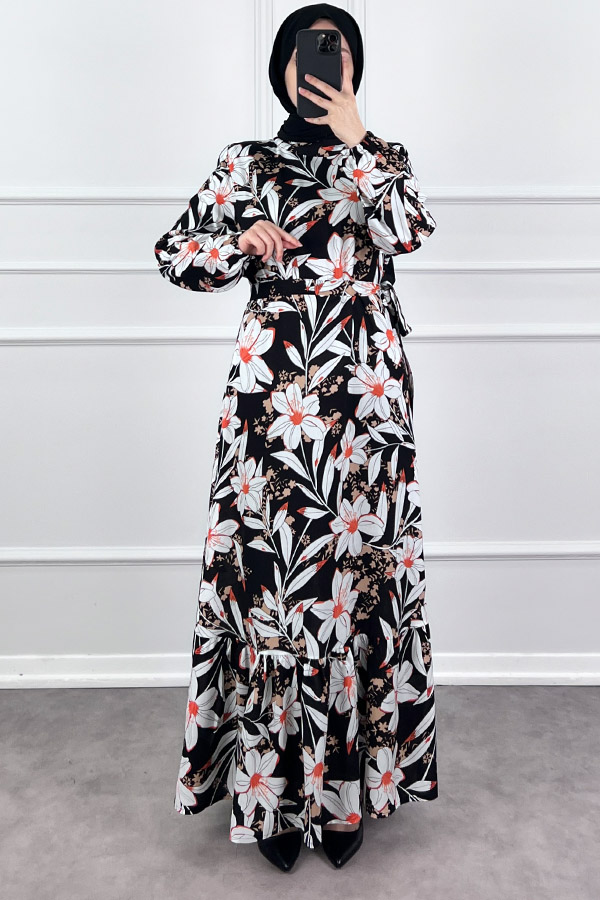 Zambak Elbise - Siyah Zambak Elbise - Siyah