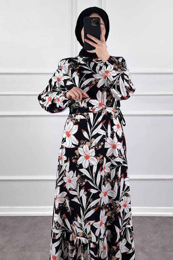 Zambak Elbise - Siyah Zambak Elbise - Siyah