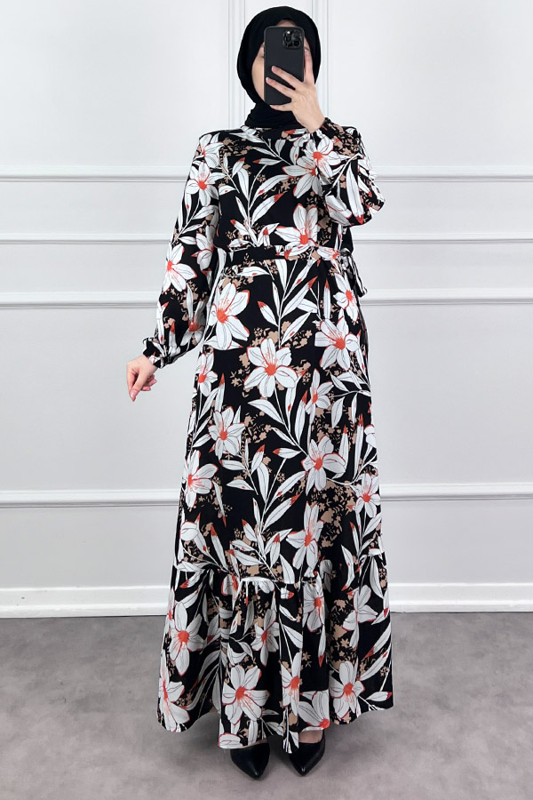 Zambak Elbise - Siyah Zambak Elbise - Siyah