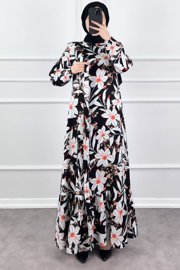 Zambak Elbise - Siyah Zambak Elbise - Siyah